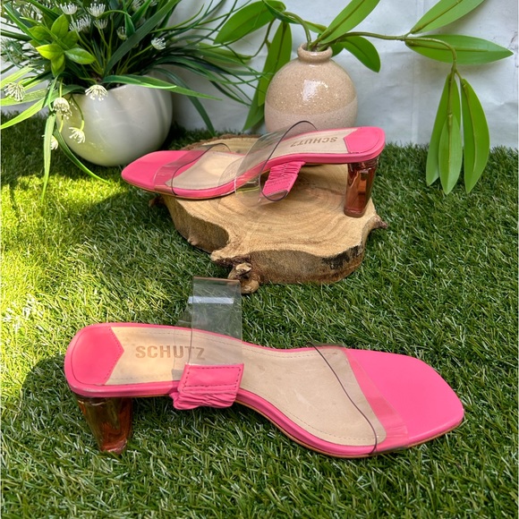 SCHUTZ ariella acrylic high heel multimeter transparent size 6.5 New - Picture 14 of 16